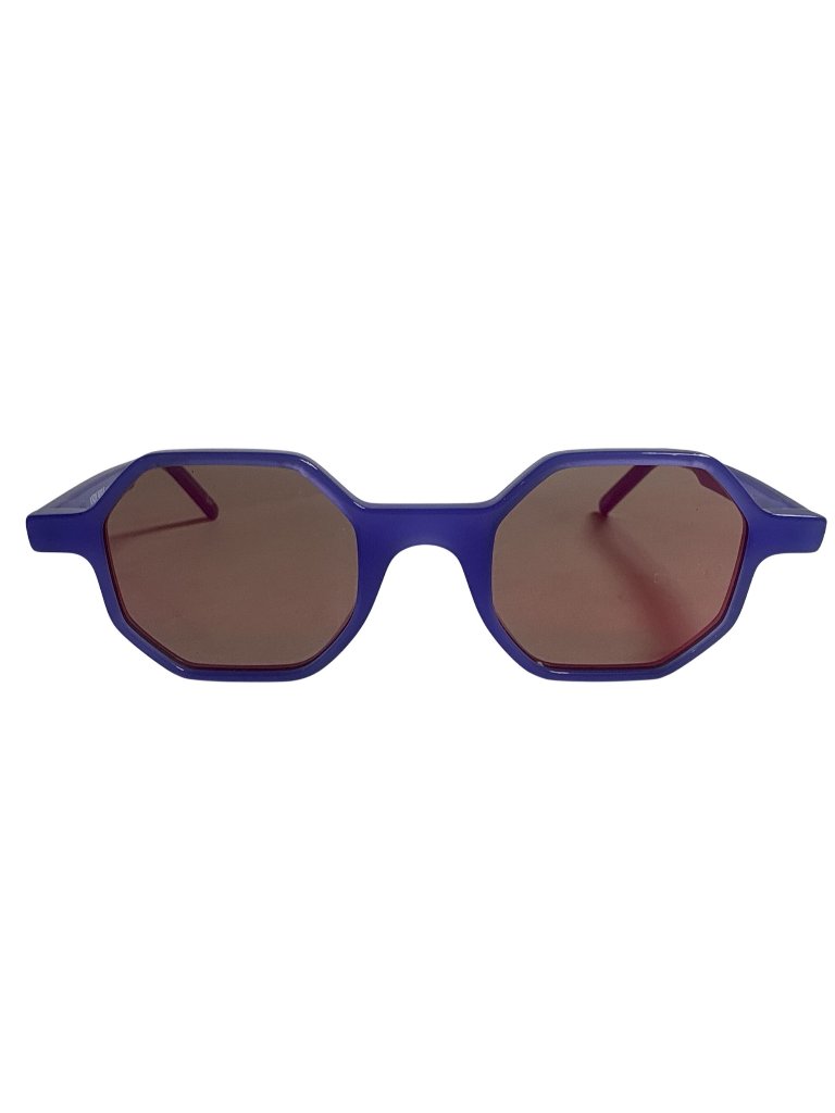Andy Wolf Alfons Octagon Frame Sunglasses In Blue